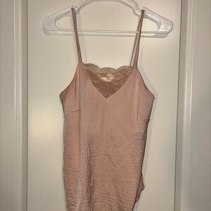 H&M Blush Lace Trim Cami Top